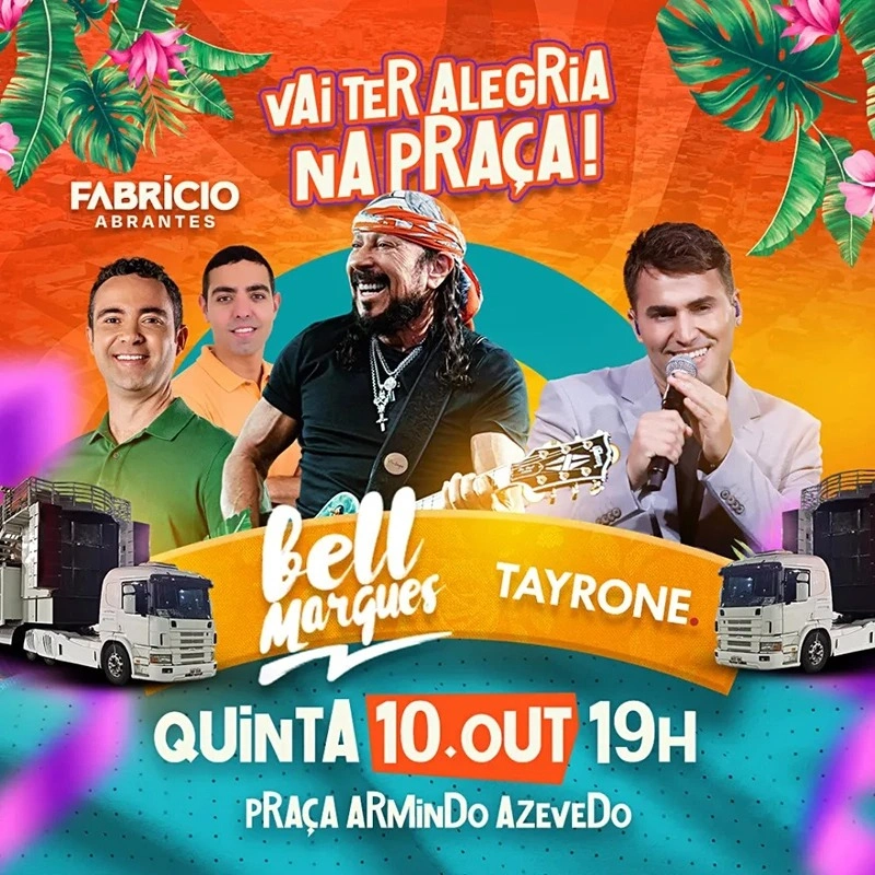 Prefeito eleito de Brumado anuncia festa da vitória com shows de Bell Marques e Tayrone