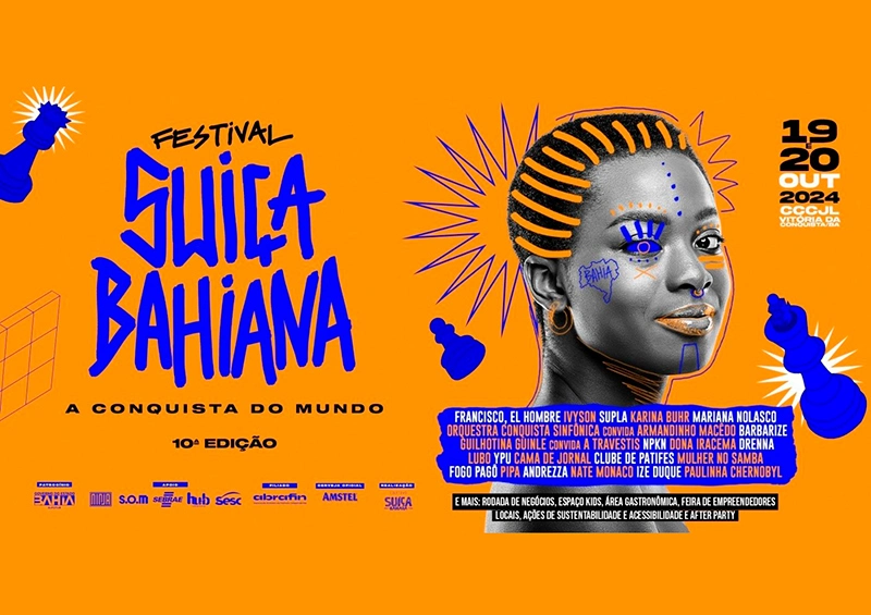 Festival Suíça Bahiana divulga programação da décima edição com Supla, Francisco el Hombre e Karina Buhr