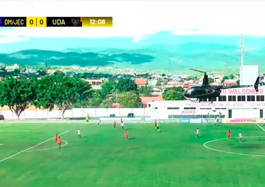 Helicóptero pousa sem autorização e interrompe partida do Brasileirão Feminino A3 em Jequié
