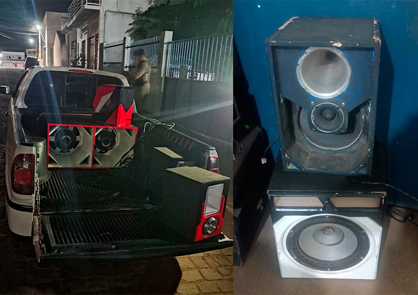 Polícia apreende veículos e equipamentos de som após denúncias de perturbação do sossego em Livramento de Nossa Senhora