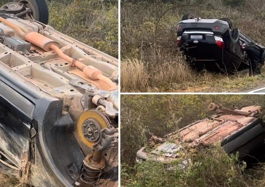 Três pessoas ficam feridas após acidente entre dois carros na BA-148 na Chapada Diamantina