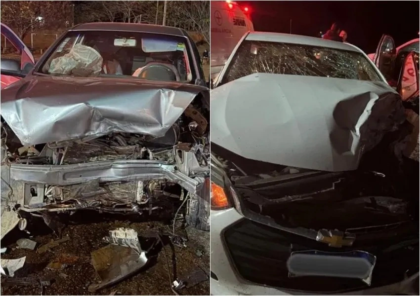 Três pessoas ficam feridas após colisão frontal entre dois carros na BA-262 entre Vitória da Conquista e Anagé