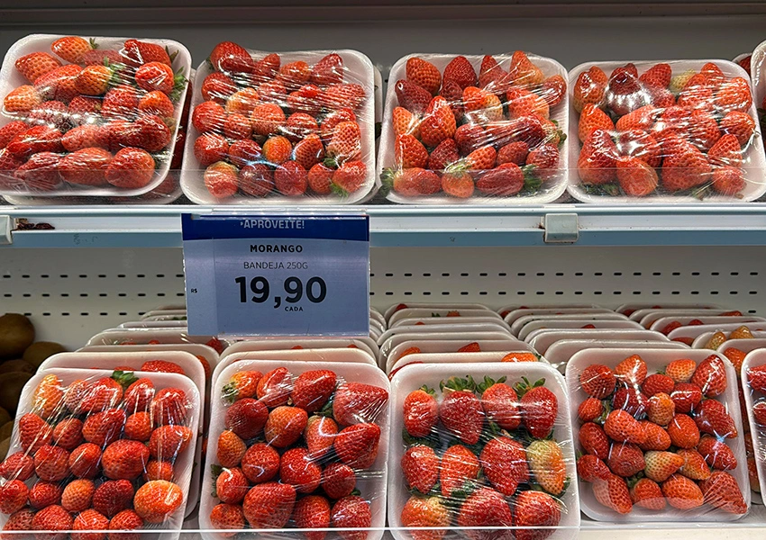 “Morango do amor” impulsiona valorização e preço do morango salta mais de 90% em várias regiões do país