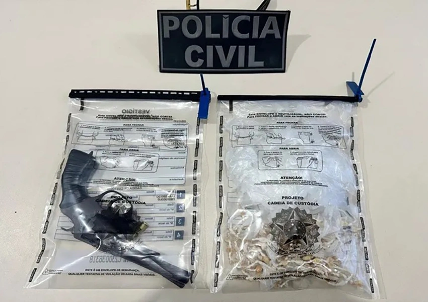 Drogas e arma são apreendidas pela Polícia Civil em residência de adolescente em Brumado