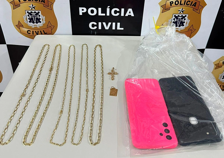 Casal é preso em Vitória da Conquista por furto e receptação de joias avaliadas em R$ 200 mil