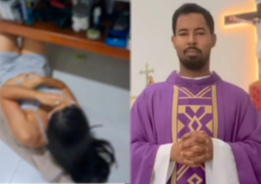 Família denuncia vazamento de imagens após vídeo com noiva e padre viralizar nas redes sociais