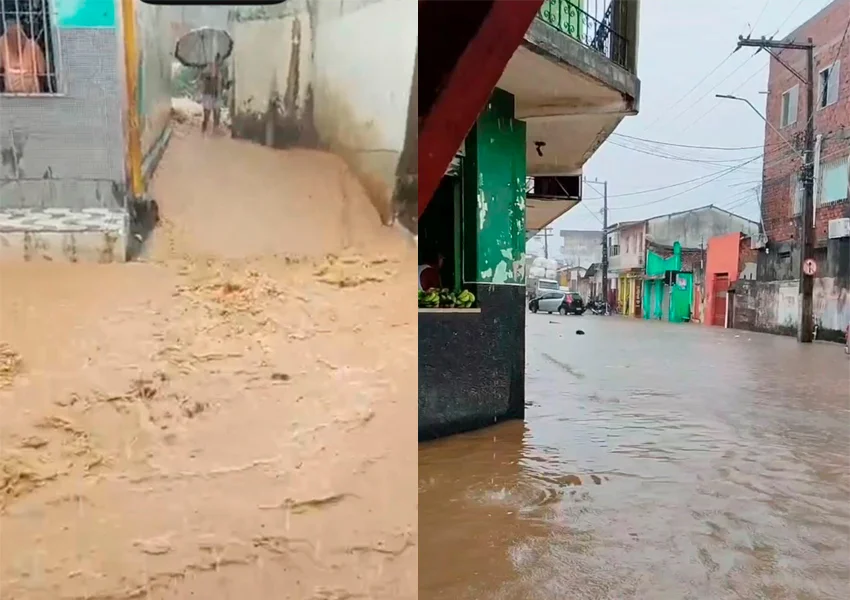 Chuva intensa causa alagamentos em diversos pontos de Ipiaú neste sábado (25)