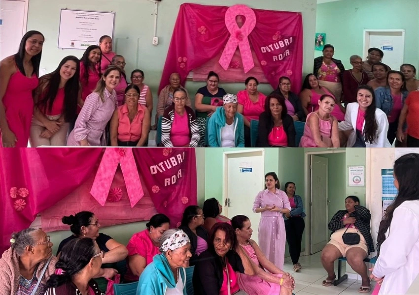Equipe de Saúde do Benito Gama realiza ação do Outubro Rosa em Livramento de Nossa Senhora