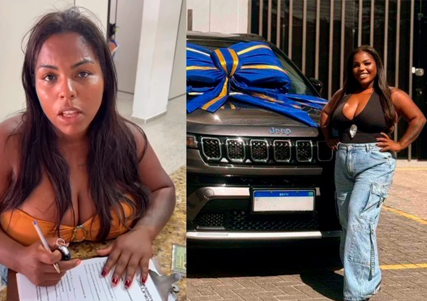 “Diva do Cras” brinca que perdeu o Bolsa Família após comprar carro e iPhone 17, e vídeo viraliza nas redes sociais