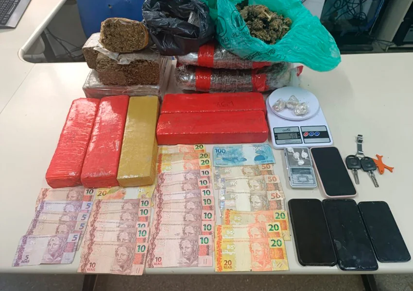 Casal é preso com mais de 10 quilos de drogas durante operação da Polícia Militar em Guanambi