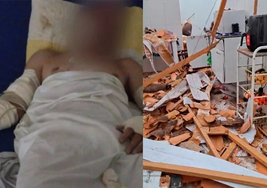 Explosão causada por vazamento de gás destrói casa e deixa homem gravemente ferido em Barra do Choça