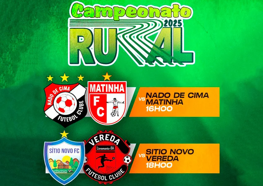 Rodada do Campeonato Rural movimenta Estádio Dr. Edilson Pontes em Livramento