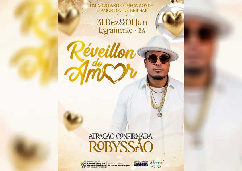 Robyssão é confirmado como quarta atração do Réveillon do Amor em Livramento