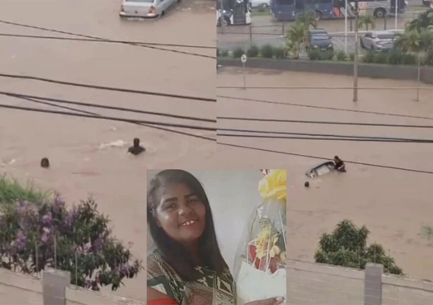 Dona de casa desaparece após carro cair em canal durante chuva em Vitória da Conquista