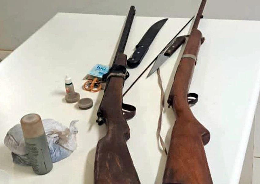 Polícia Militar apreende armas após desentendimento familiar na zona rural de Tanque Novo