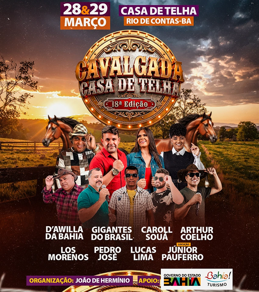 Cavalgada Casa de Telha chega à 18ª edição com grande programação em Rio de Contas