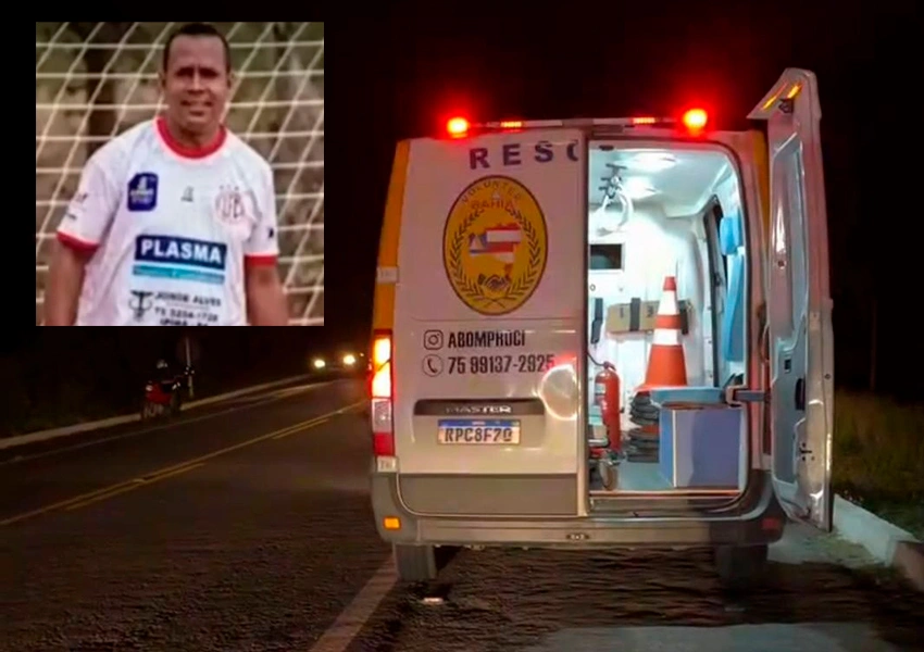 Motorista morre arremessado de carro após colidir com poste na BA-052 em Ipirá