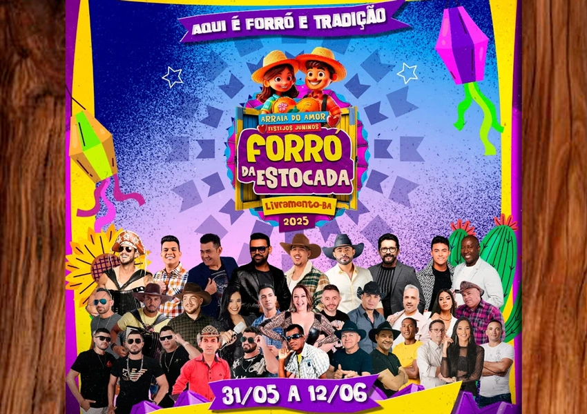 Prefeitura divulga grande programação de atrações para animar o Forró da Estocada em Livramento de Nossa Senhora