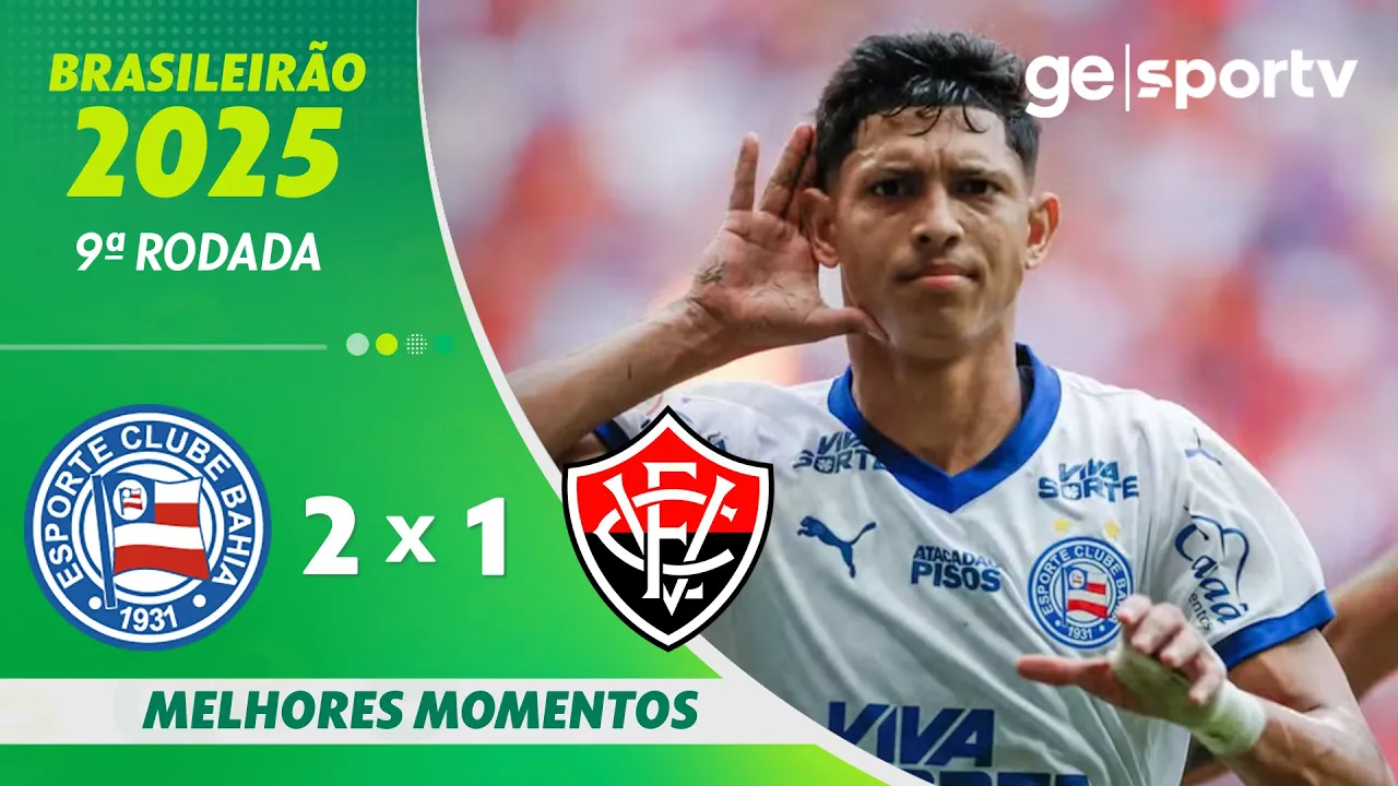 Bahia vence o Vitória por 2 a 1 no Ba-Vi e mantém boa fase no Brasileirão