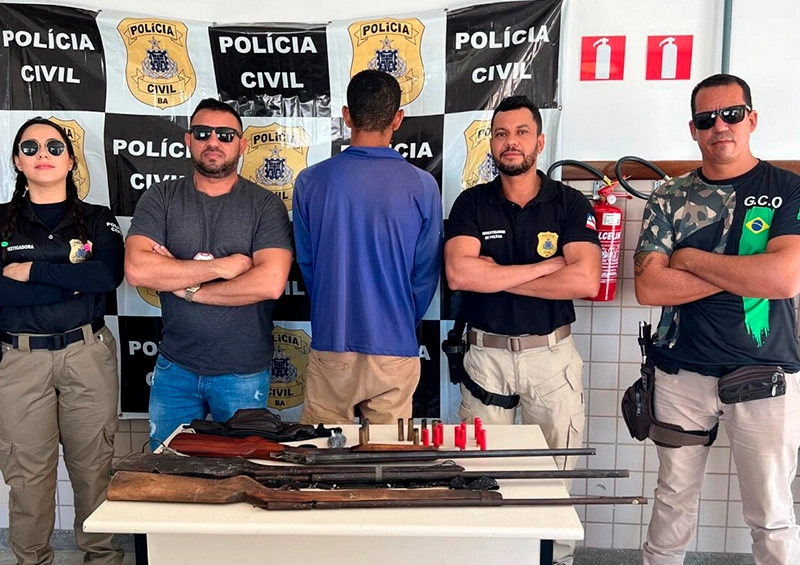 Homem é preso em Carinhanha por posse de armas e ameaça à ex-companheira